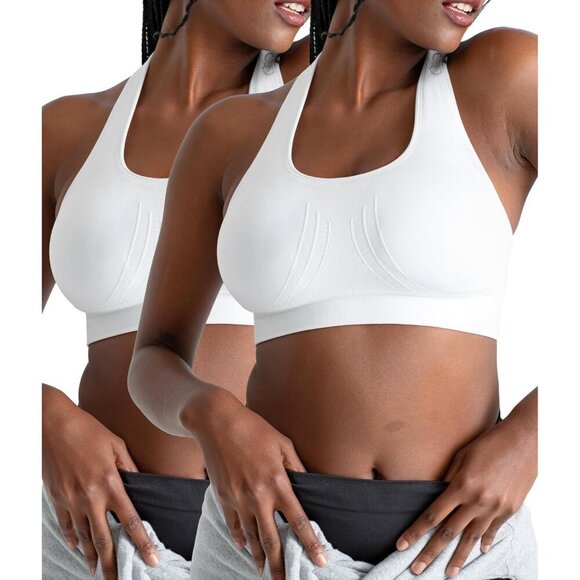 Women’s Sports Bra Plus Size High Support Workout Tops Nylon Elastane